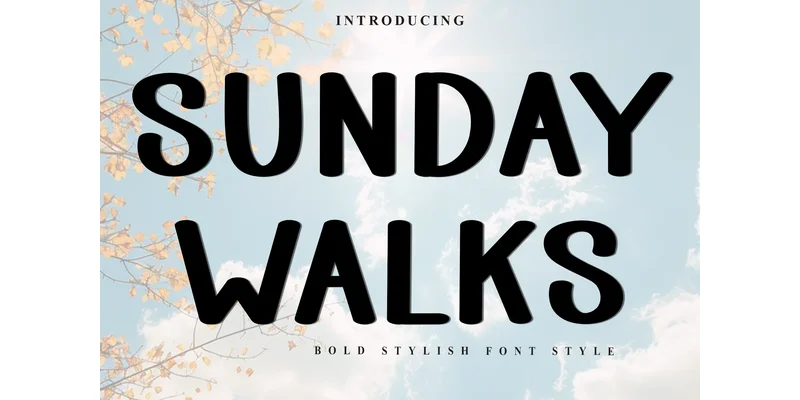 Sunday Walks Font by FreshTypeINK — Display Font