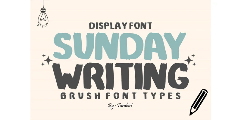 Sunday Writing Font by TaralArt — Display Font