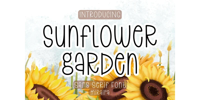 Sunflower Garden Font by miraipa — Sans Serif Font