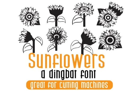 Sunflowers by Illustration Ink — Dingbats Font