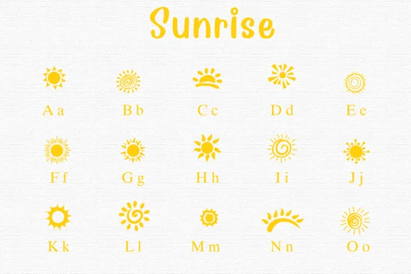 Sunrise by Nongyao — Dingbats Font — thumbnail 2