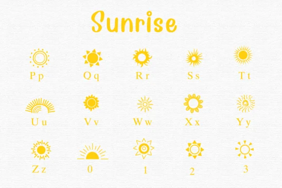 Sunrise by Nongyao — Dingbats Font — thumbnail 3
