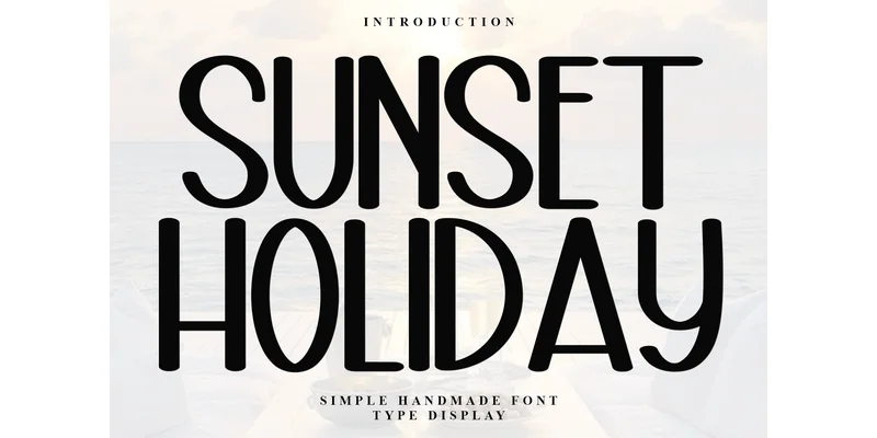 Sunset Holiday Font by PiPi Creative — Display Font