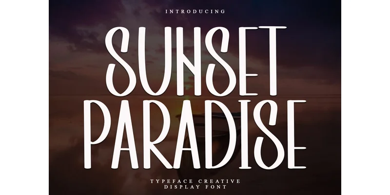 Sunset Paradise Font by NYA Letter — Display Font