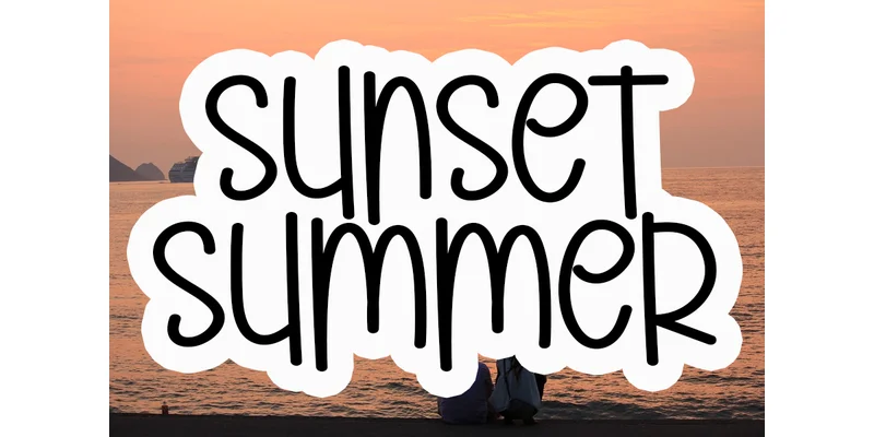 Sunset Summer Font by PAYJHOshop — Display Font