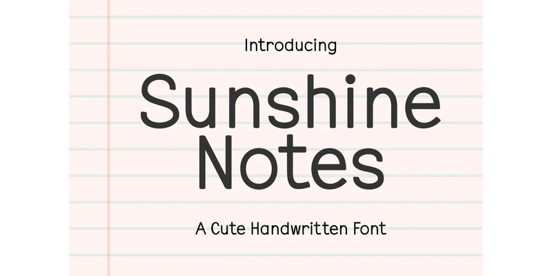 Sunshine Notes Font by Dreamink (7ntypes) — Display Font