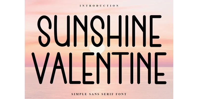 Sunshine Valentine Font by FreshTypeINK — Sans Serif Font