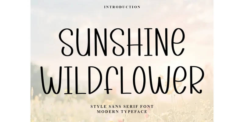 Sunshine Wildflower Font by FreshTypeINK — Sans Serif Font