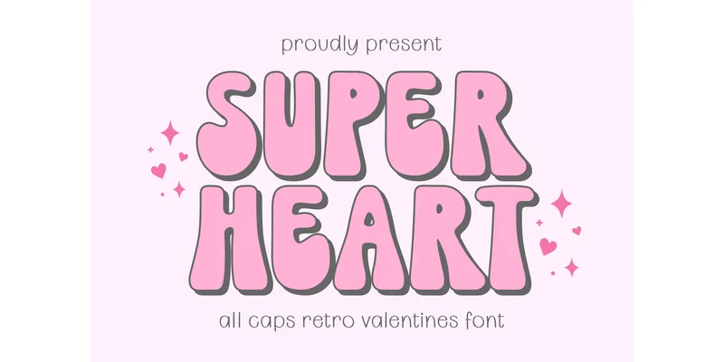 Super Heart Font by Keithzo (7NTypes) — Display Font