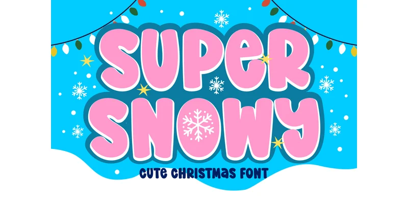 Super Snowy Font by Dreamink (7ntypes) — Display Font
