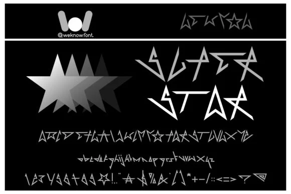 Super Star by weknow — Dingbats Font