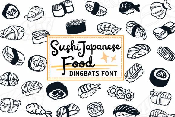 Sushi Japanese Food by PraewDesigns — Dingbats Font