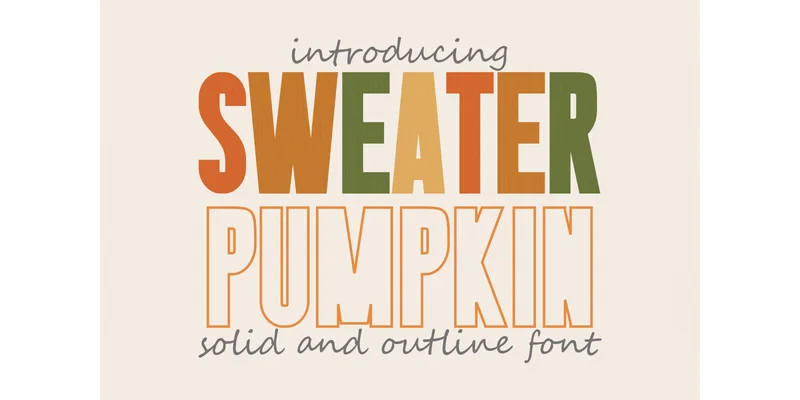 Sweater Pumpkin Font by CraftedType Studio — Sans Serif Font