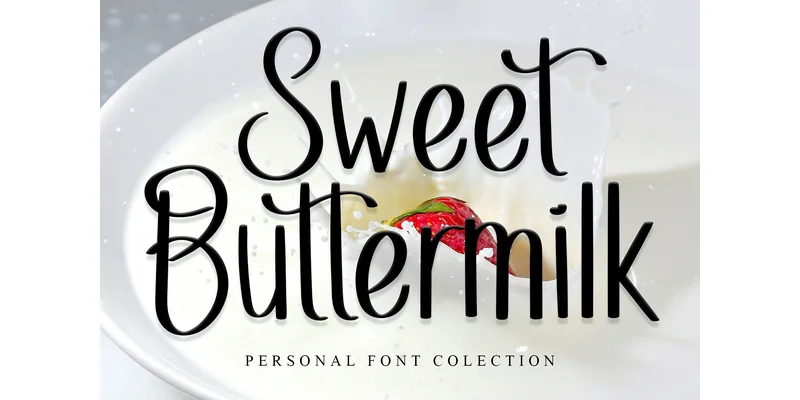 Sweet Buttermilk Font by GiaLetter — Display Font