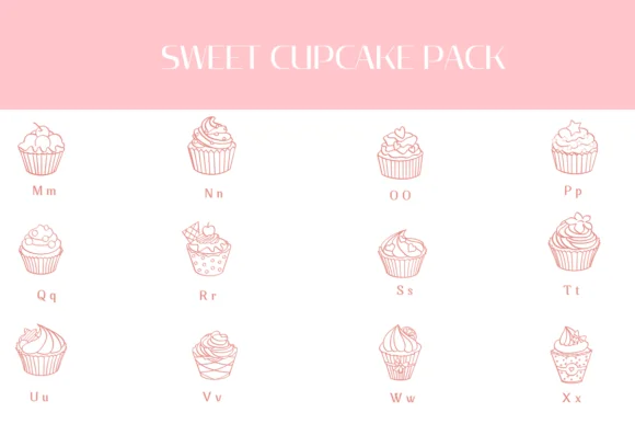 Sweet Cupcake Pack by Heartcraft Atelier — Dingbats Font — thumbnail 3