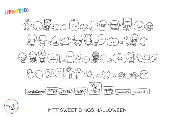 Sweet Dings Halloween by Miss Tiina — Dingbats Font