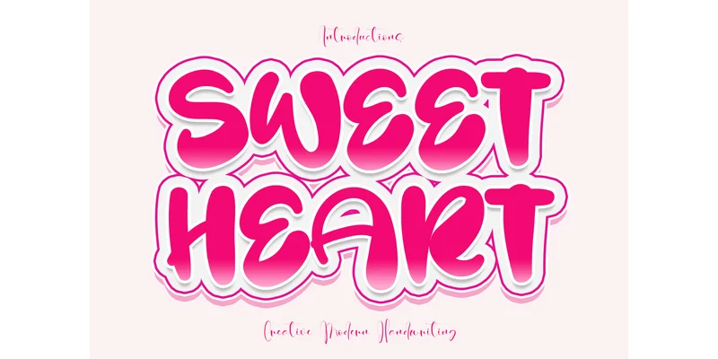 Sweet Heart Font by 21Design — Display Font