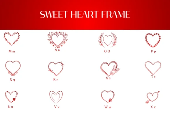 Sweet Heart Frame by Heartcraft Atelier — Dingbats Font — thumbnail 3