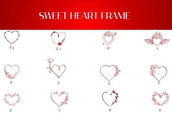 Sweet Heart Frame by Heartcraft Atelier — Dingbats Font — thumbnail 4