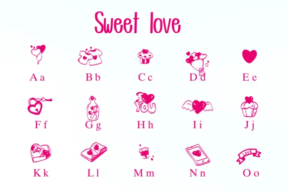 Sweet Love by Nongyao — Dingbats Font — thumbnail 2