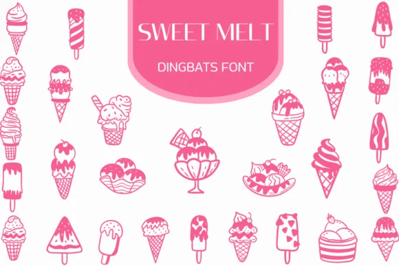 Sweet Melt by Heartcraft Atelier — Dingbats Font