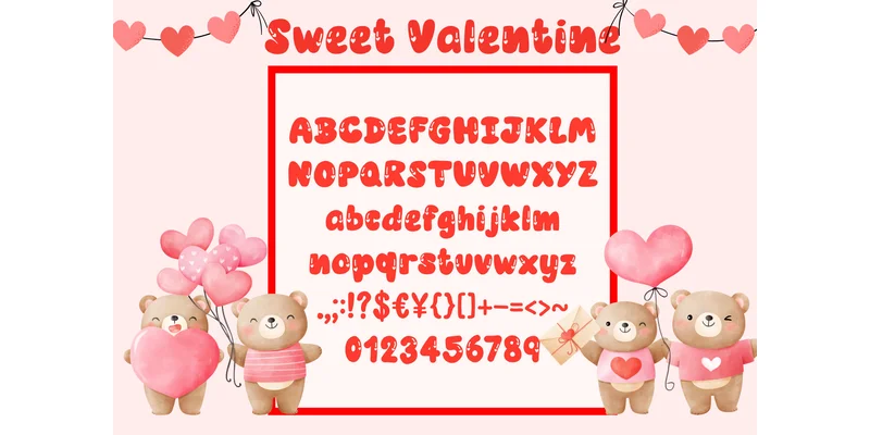 Sweet Valentine Font by Bassoonartwork — Display Font — thumbnail 8