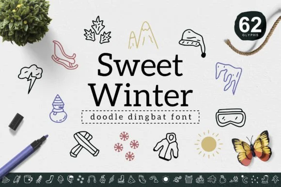 Sweet Winter by YandiDesigns — Dingbats Font