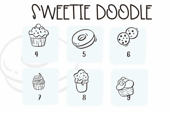 Sweetie Doodle by Sirinart — Dingbats Font — thumbnail 4