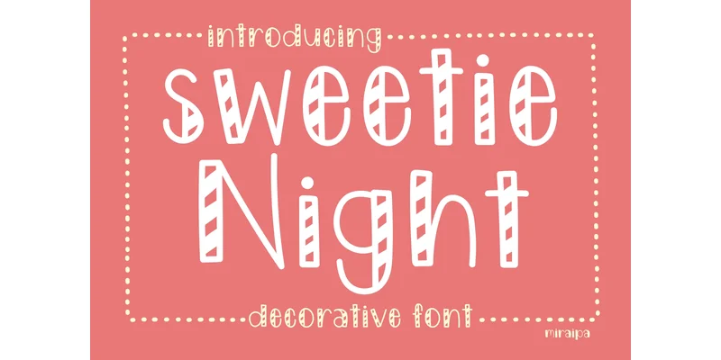 Sweetie Night Font by miraipa by miraipa — Decorative Font