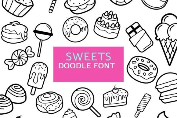 Sweets Doodle by digitalplannerland — Dingbats Font