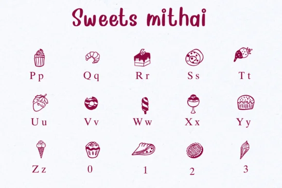 Sweets Mithai by Nongyao — Dingbats Font — thumbnail 3