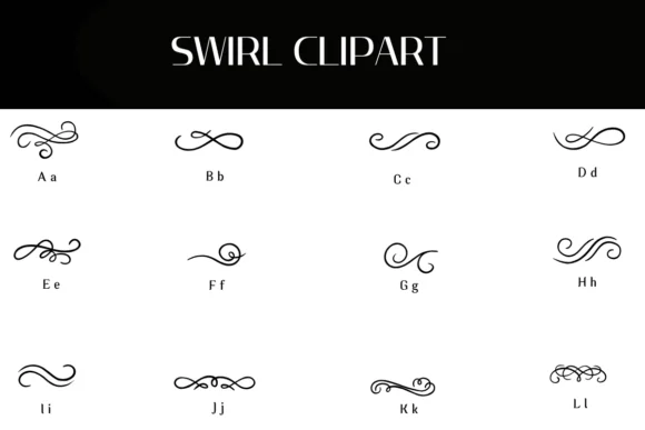 Swirl Clipart by Heartcraft Atelier — Dingbats Font — thumbnail 2