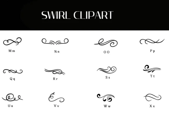 Swirl Clipart by Heartcraft Atelier — Dingbats Font — thumbnail 3