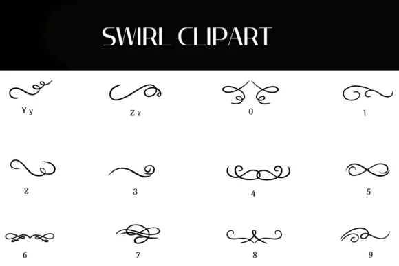 Swirl Clipart by Heartcraft Atelier — Dingbats Font — thumbnail 4
