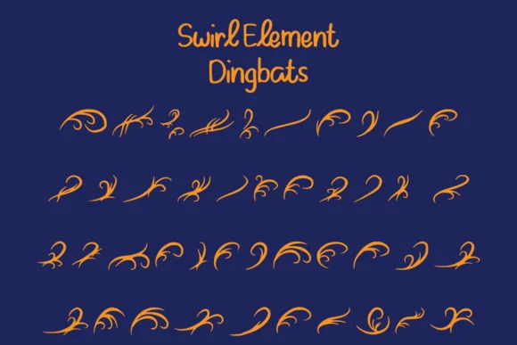 Swirl Elements by Ciriative — Dingbats Font