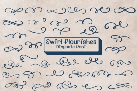 Swirl Flourishes by Ketsarin — Dingbats Font