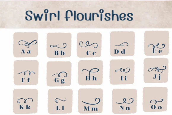 Swirl Flourishes by Ketsarin — Dingbats Font — thumbnail 2