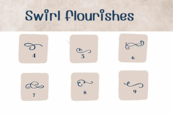 Swirl Flourishes by Ketsarin — Dingbats Font — thumbnail 4