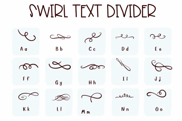 Swirl Text Divider by Sirinart — Dingbats Font — thumbnail 2