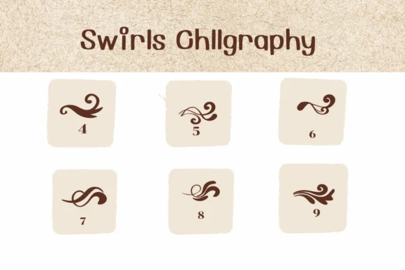 Swirls Chllgraphy by Ketsarin — Dingbats Font — thumbnail 4