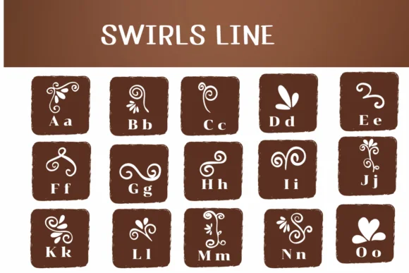 Swirls Line by Ketsarin — Dingbats Font — thumbnail 2