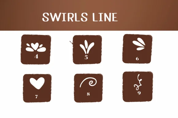 Swirls Line by Ketsarin — Dingbats Font — thumbnail 4