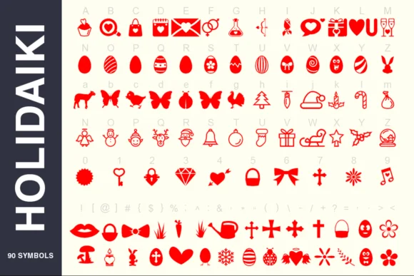 Symbols Collection by pixaroma — Dingbats Font — thumbnail 5
