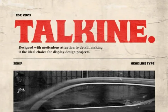 Talkine by saridezra — Slab Serif Font