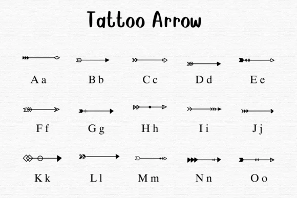 Tattoo Arrow by Nongyao — Dingbats Font — thumbnail 2