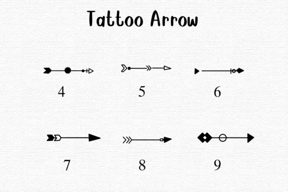 Tattoo Arrow by Nongyao — Dingbats Font — thumbnail 4