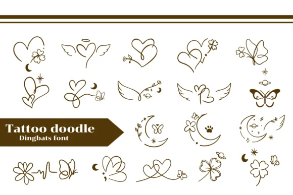 Tattoo Doodles by Apiwat Type — Dingbats Font