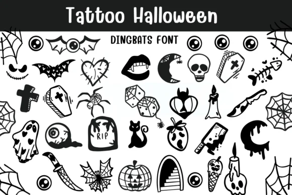 Tattoo Halloween by Sontaya — Dingbats Font