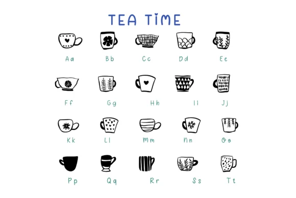Tea Time by Pui Art — Dingbats Font — thumbnail 6