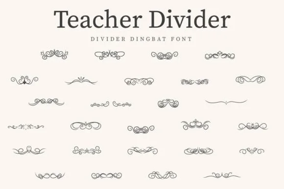Teacher Divider by CraftedType Studio — Dingbats Font